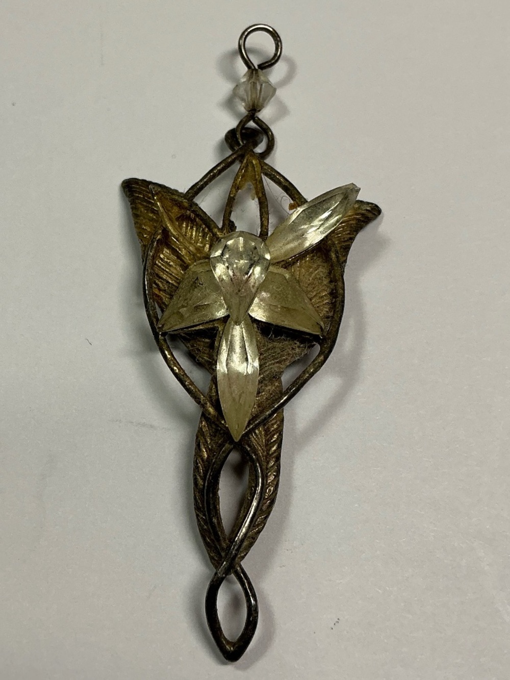 Sterling Silver TNC NLP INC. LORD OF THE RING Topaz Flower Pendant. 2.75”